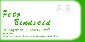 peto bindseid business card